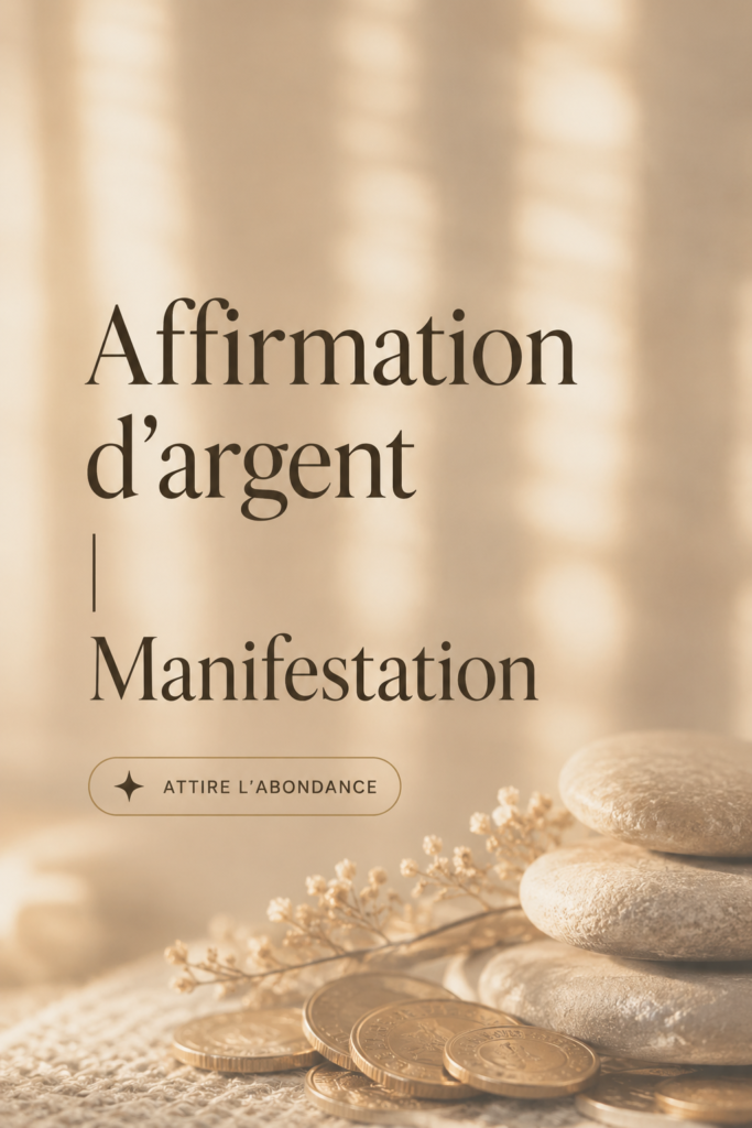 Femme méditant avec des affirmations écrites sur un journal
