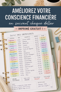 Une femme examinant un tableau de suivi financier avec des notes et des calculatrices.
