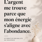 Affiche de décoration avec une affirmation positive sur la richesse