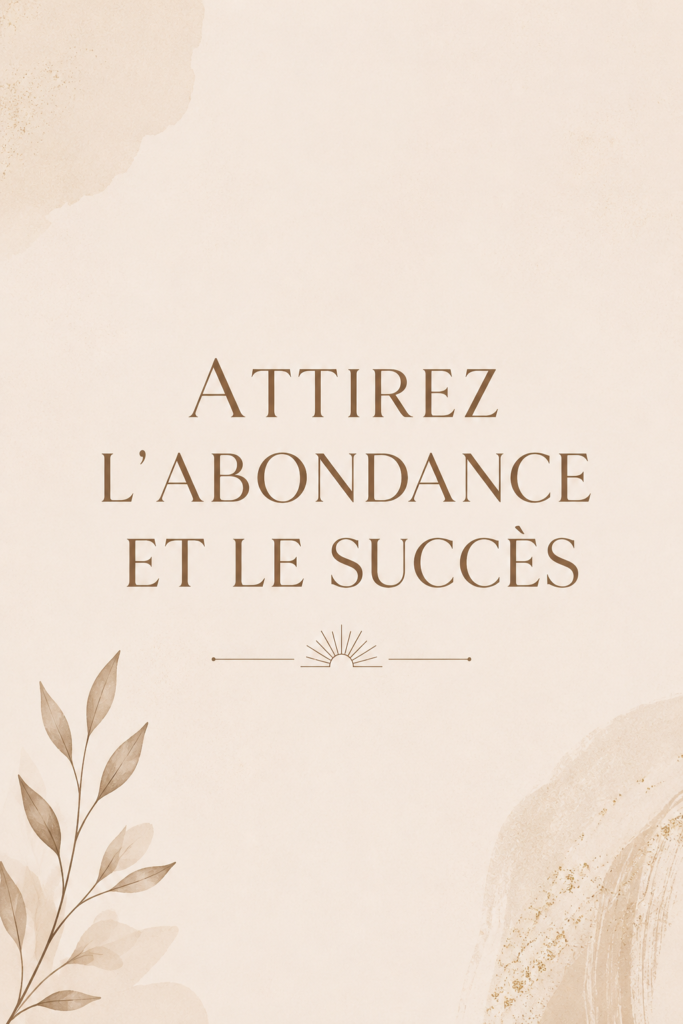 Femme méditant dans un cadre paisible pour attirer l'abondance et le succès.