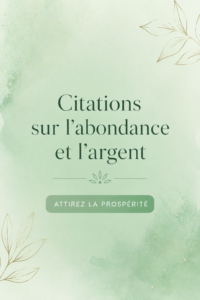 Citations inspirantes sur l'abondance financière sur fond paisible