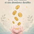 Femme méditant en pleine nature, symbolisant l'abondance et la prospérité.
