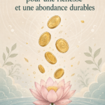 Femme méditant en pleine nature, symbolisant l'abondance et la prospérité.