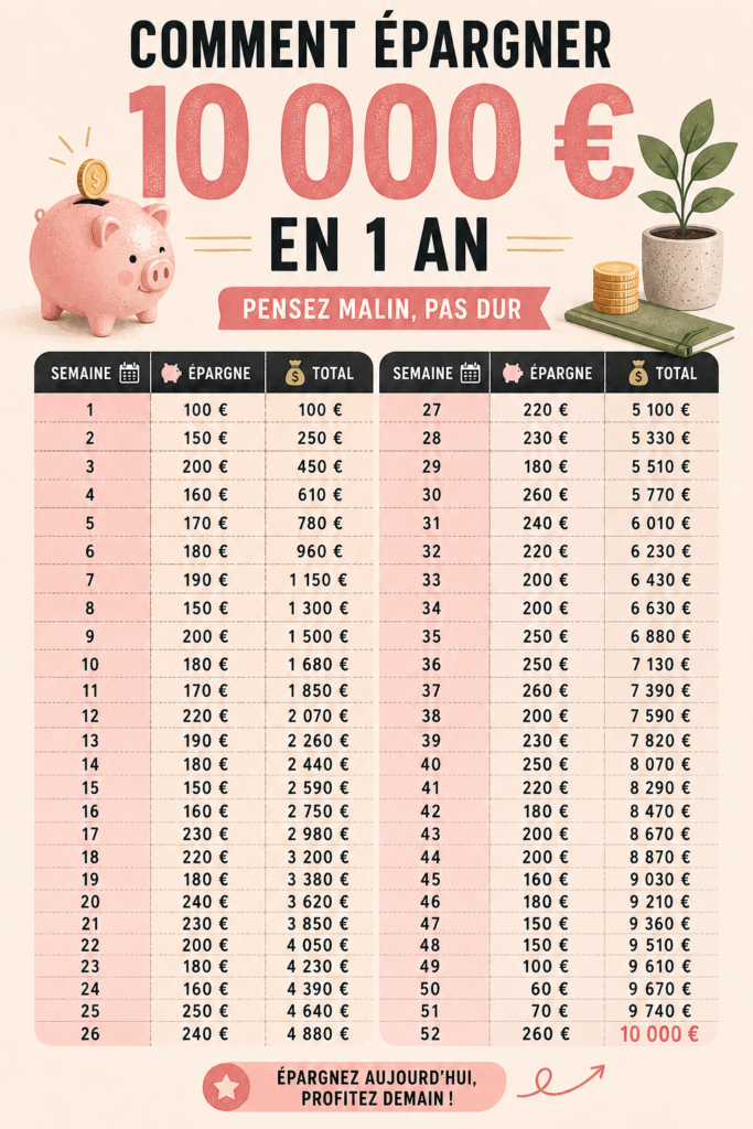 Femme souriante vérifiant son budget avec une calculatrice et un carnet d'épargne.