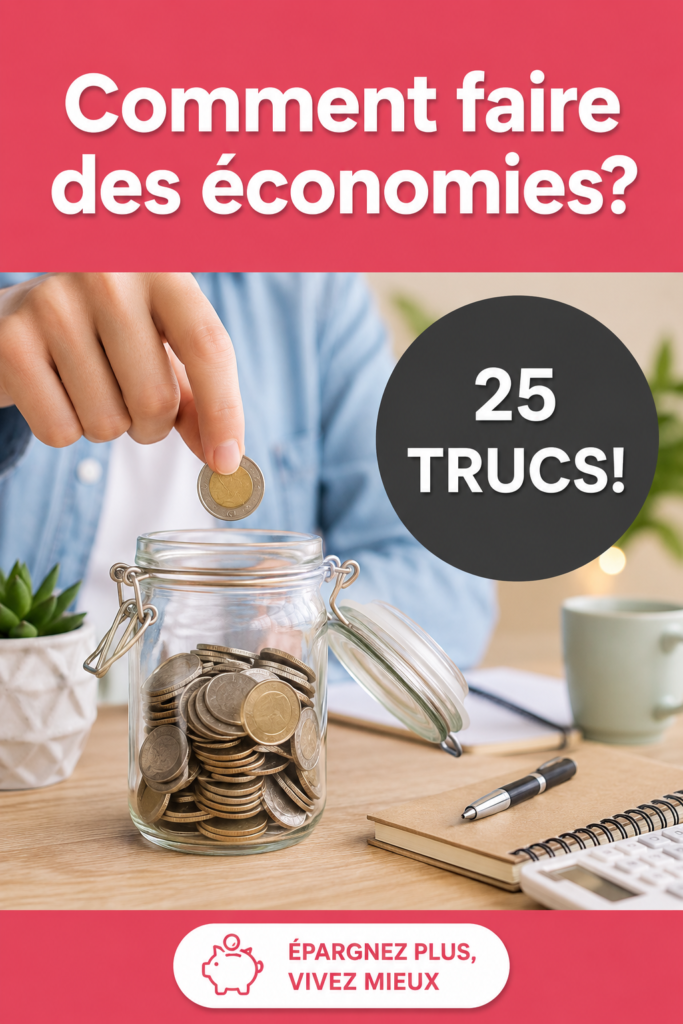 Une femme souriante feuilletant des magazines avec des listes de dépenses