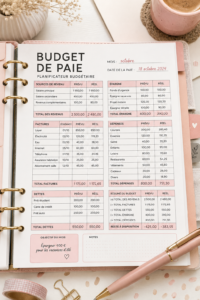 Femme analysant son budget mensuel sur une tablette