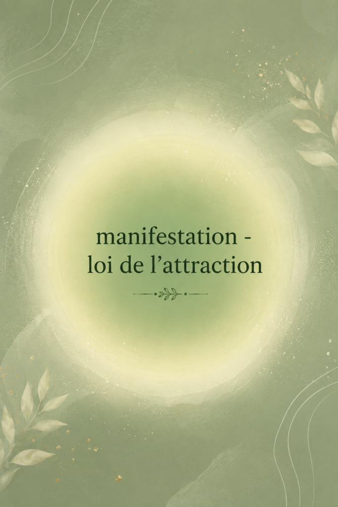 Image illustrant la loi de l'attraction avec des éléments inspirants