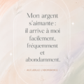 Illustration d'une femme méditant sur l'abondance financière, symbolisant la manifestation de l'argent