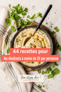 Une table dressée avec des plats colorés de recettes étudiantes à petit prix.