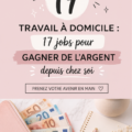 Une femme travaille depuis son bureau à domicile avec un ordinateur portable, joyeuse et concentrée.