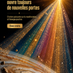 Une illustration d'une porte qui s'ouvre vers un univers étoilé, symbolisant des opportunités infinies.