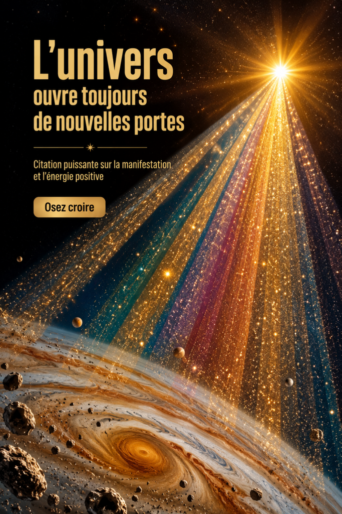 Une illustration d'une porte qui s'ouvre vers un univers étoilé, symbolisant des opportunités infinies.