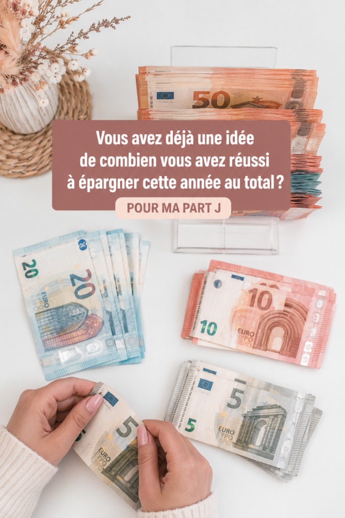 Bilan d'épargne avec une calculatrice et un carnet