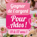 Une adolescente souriante travaillant sur un projet pour gagner de l'argent