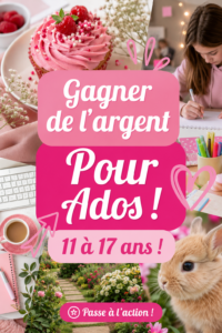 Une adolescente souriante travaillant sur un projet pour gagner de l'argent