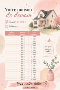 Illustration d'une femme gérant son budget avec des documents et un ordinateur, représentant la gestion financière