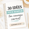 Carnet ouvert avec des idées de créativité