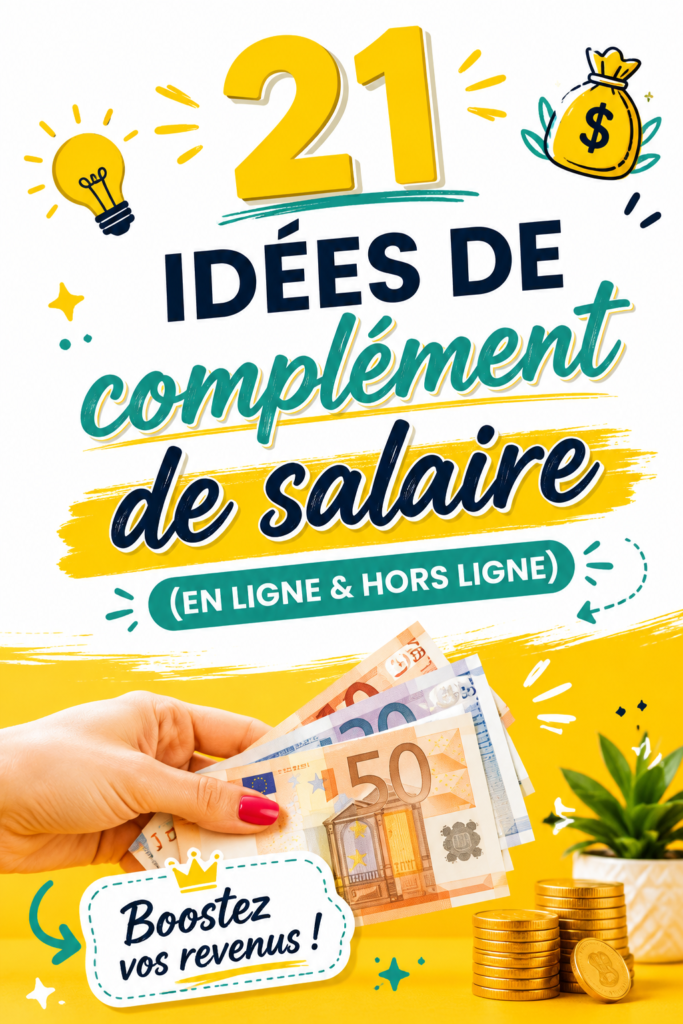 Une femme souriante comptant des billets pour son complément de salaire.