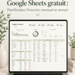 Modèle budgétaire gratuit sur Google Sheets avec graphiques de dépenses