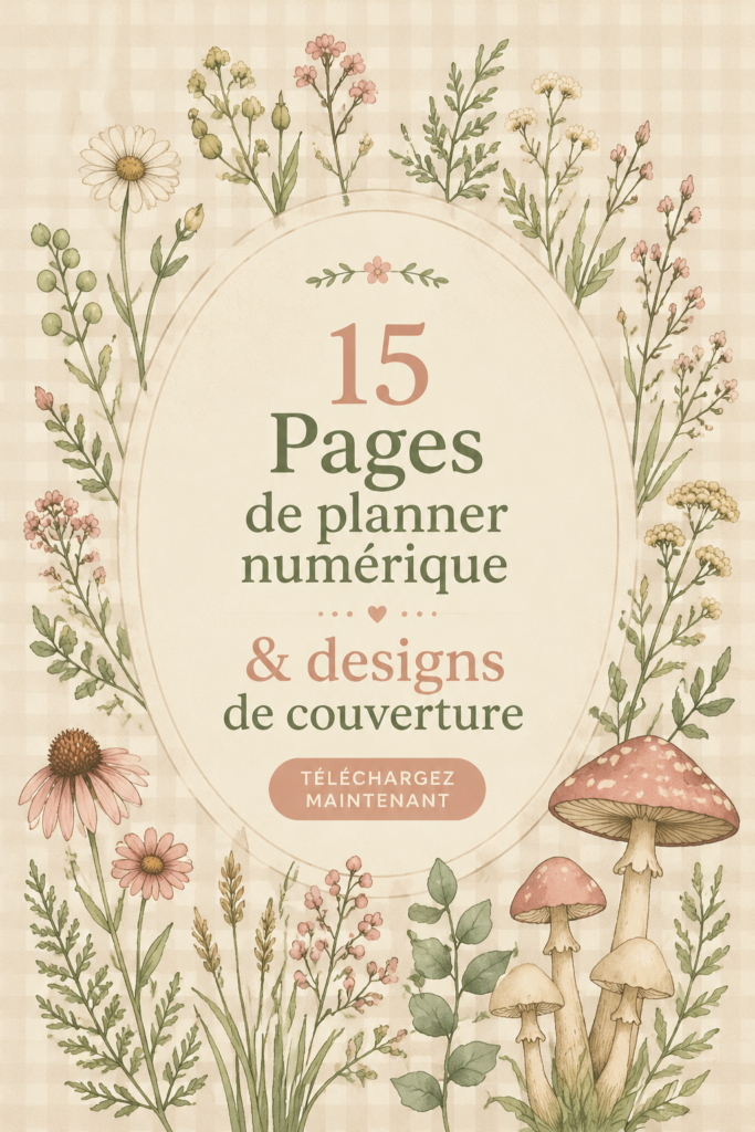 Une collection de pages de planificateur digital élégantes et gratuites