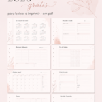 Un planner 2026 imprimable en PDF sur un bureau avec des stylos colorés