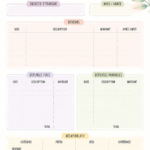 Un planner budgétaire floral ouvert sur un bureau avec des stylos colorés