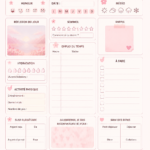 Image d'un planner quotidien imprimable avec des fleurs et un design attrayant