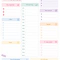 Modèle de planning hebdomadaire imprimable sur un bureau moderne