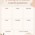 Modèle de planning de rentrée à imprimer pour une organisation efficace