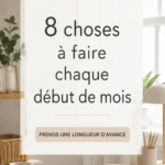 Femme organisant son mois avec un agenda sur-mesure.