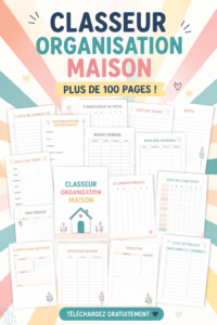 Classeur de gestion de maison gratuit avec plusieurs pages d'imprimables