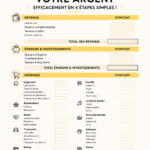 Femme utilisant une application de gestion de budget sur son téléphone.