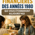 Image d'un tableau rétro illustrant des habitudes budgétaires des années 80.