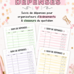 Modèles imprimables pour le suivi des dépenses, simples et charmants
