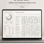 Capture d'écran d'un modèle de tracker mensuel pour le suivi financier