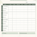 Template de planification des repas à imprimer avec des sections pour chaque jour de la semaine.