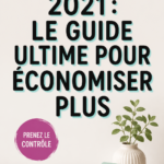 Femme souriante dans une cuisine préparant un repas frugal et sain, représentant un mode de vie économe.