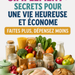 Femme heureuse dans un environnement simple et épuré, incarnant une vie frugale et épanouie.