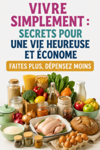 Femme heureuse dans un environnement simple et épuré, incarnant une vie frugale et épanouie.