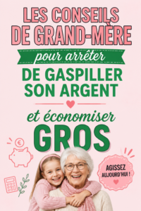 Un carnet avec des conseils frugaux pour économiser de l'argent, sur une table en bois.