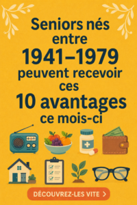 Une senior souriante consultant des brochures d'analyse des avantages disponibles pour les seniors.
