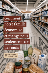 Une famille frugale préparant un repas équilibré avec un budget de 50€ par mois.