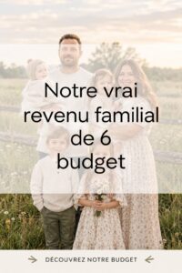 Budget familial pour une famille de 6 avec un seul revenu
