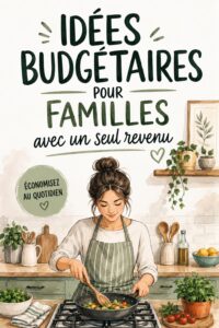 Une mère de famille examinant des documents de budget à la maison, symbolisant la gestion financière pour les familles à revenu unique.