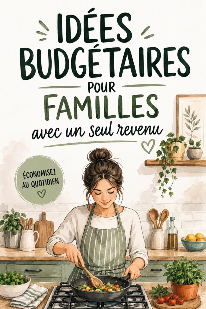 Une mère de famille examinant des documents de budget à la maison, symbolisant la gestion financière pour les familles à revenu unique.