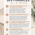 Femme souriante utilisant une application de budget sur son téléphone.