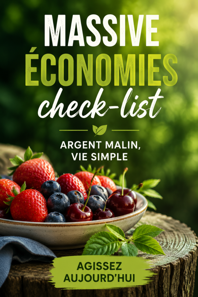 Une checklist colorée sur fond de bureau pour aider à économiser de l'argent.