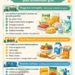 Personne faisant ses courses dans un magasin en choisissant des produits économiques.