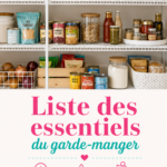 Un garde-manger bien organisé avec divers produits de base