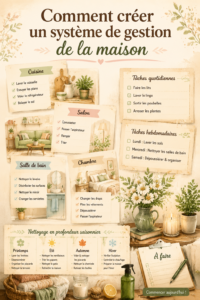 Un système de gestion à la maison aide à mieux organiser son espace et ses tâches quotidiennes.